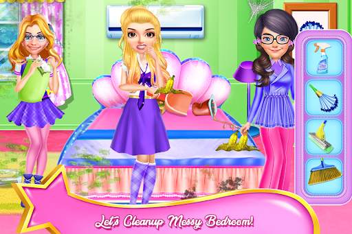 School girls house cleaning screenshot 4