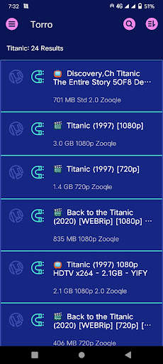 Torrent Search engine screenshot 3