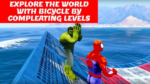 Superheroes BMX Racing Game screenshot 3
