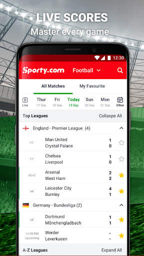 Sporty.com: Live Scores & News screenshot 4