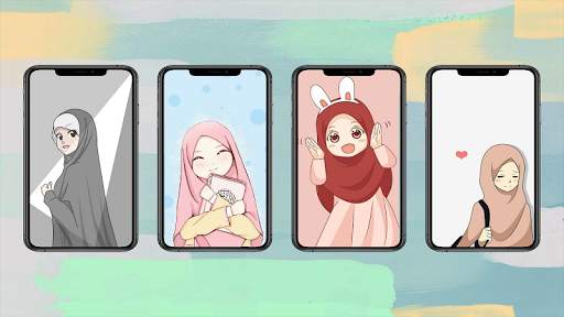 Hijab Kartun Wallpaper screenshot 2