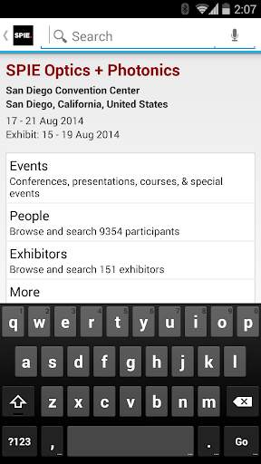 SPIE Conferences screenshot 6
