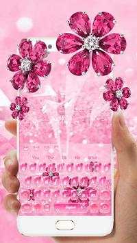 Pink Diamond Flower Keyboard screenshot 2