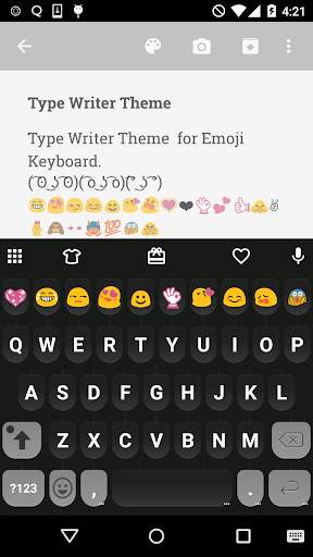 Type Writer Emoji Keyboard स्क्रीनशॉट 1