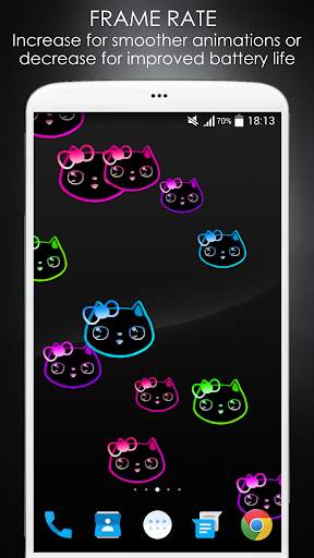Neon Lily Kitty Live Wallpaper screenshot 5