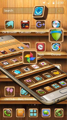 Wood launcher theme screenshot 3