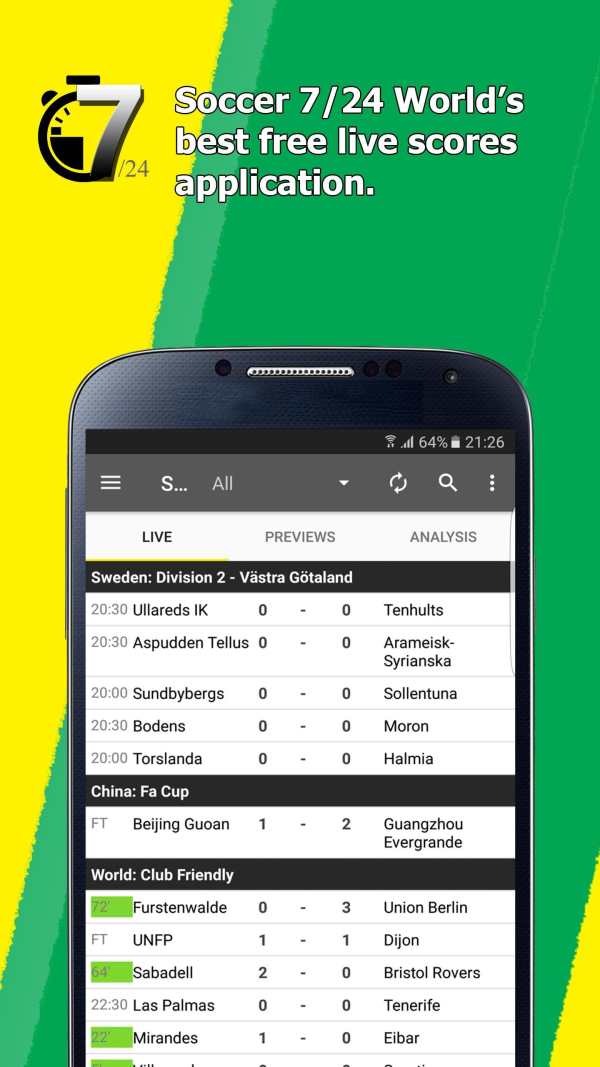 Soccer 724 Live Goal screenshot 1