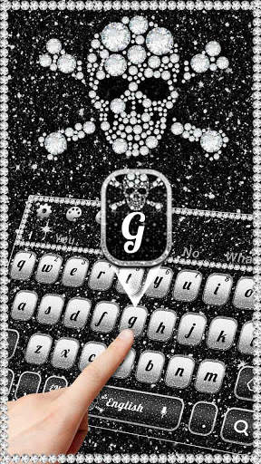 Diamond RIP Skull Keyboard Theme screenshot 2