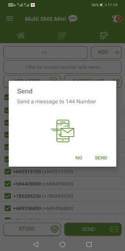 Bulk sms sender mini ( Excel, Text, Contact ) स्क्रीनशॉट 6