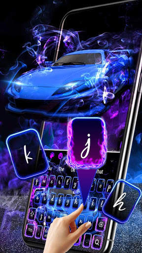Smoky Colorful Sports Car Keyboard स्क्रीनशॉट 2