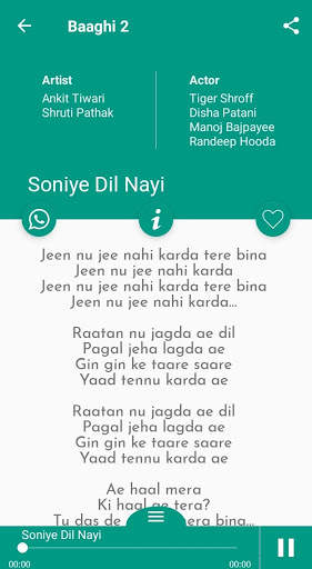 Ankit Tiwari Songs Lyrics screenshot 1