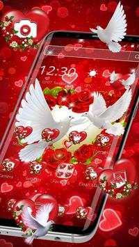 Gorgeous Rose Pigeon Heart Theme screenshot 1