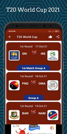 T20 World Cup 2021 Schedule screenshot 2