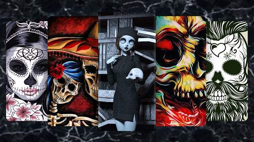 Skull Wallpaper Cool Cute & Scary Skull LockScreen screenshot 8