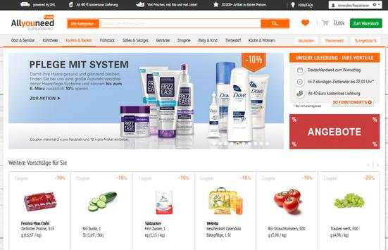 Lebensmittel Online-Shop APP screenshot 1