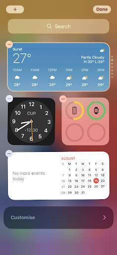 Launcher iOS Widgets screenshot 2