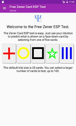 Free Zener Card ESP Test screenshot 2
