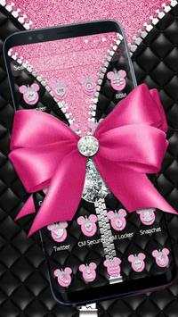 Pink Mouse Bowknot Diamond Theme screenshot 2