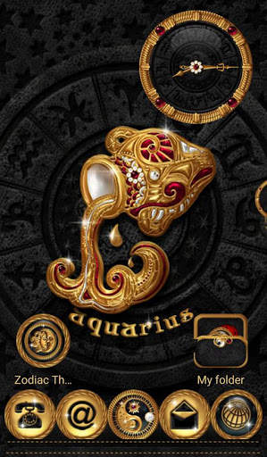 TSF NEXT ADW Nova LAUNCHER GOLD PEARL ZODIAC THEME screenshot 1