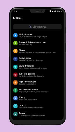 [Substratum] Pixel Black for OOS screenshot 1