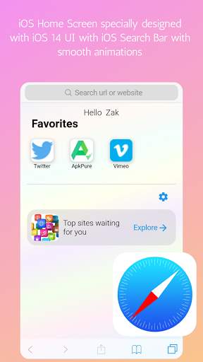iOS 14 Browser,desktop browser,web browser to ios screenshot 1