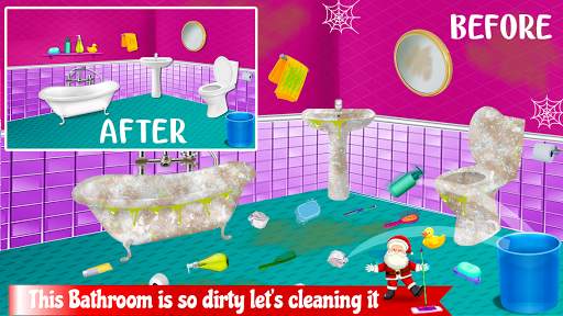 Christmas House Clean up Time : Decoration Game screenshot 2