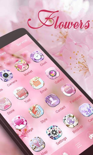 Flowers GO Launcher Theme screenshot 1