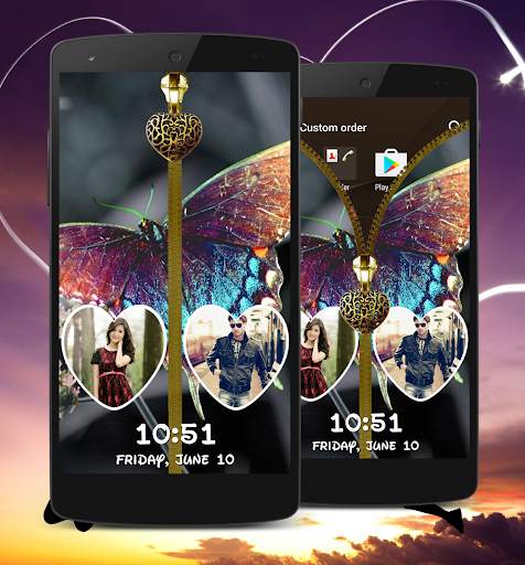Butterfly Zipper Lock Screen screenshot 5