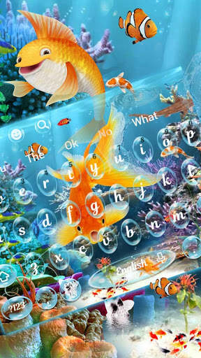 3D Aquarium Koi Fish Keyboard screenshot 1