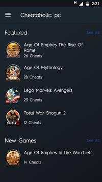 Cheatoholic - cheat codes for pc games screenshot 2