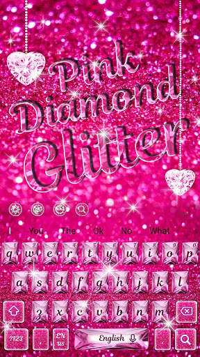 Princess SMS Pink Diamond Keyboard screenshot 4