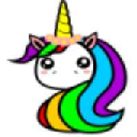 Unicorn - Color by Number,pixel art coloring game logo