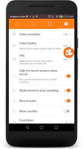 Record video - Screen Cut Video Record & Cutter screenshot 1