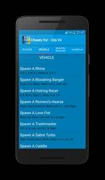 Cheats for Gta Vice City Plus screenshot 7