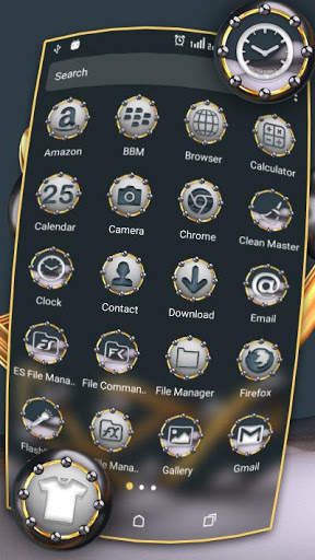 3D Metallic Ball Launcher Theme screenshot 3