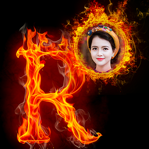 Fire Text Photo Editor and Frames icon