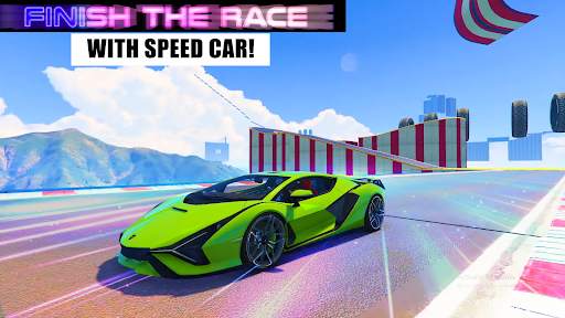 Superhero Car Stunt Racing screenshot 1