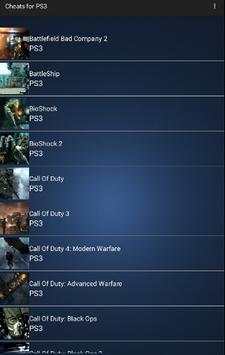 Cheats for PlayStation 3 screenshot 2