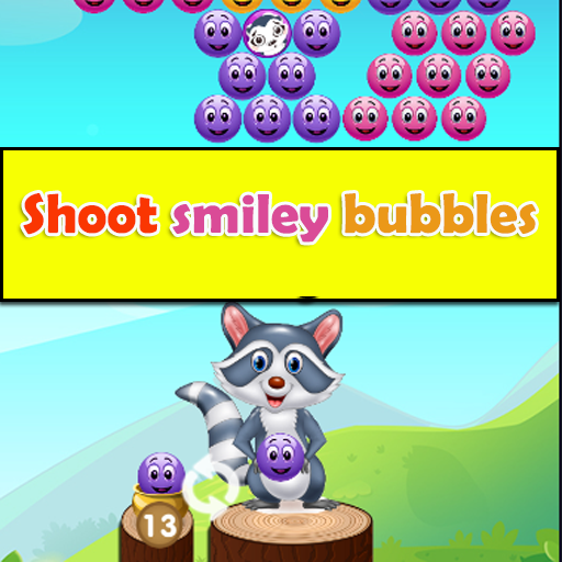 Shoot smiley bubbles icon
