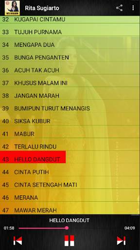 Lagu Dangdut Rita Sugiarto Populer Offline screenshot 4