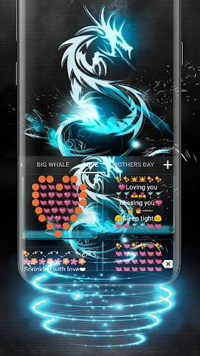 Dragon Emoji Keyboard Theme screenshot 7