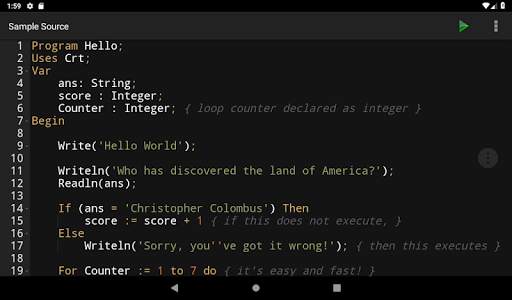 Pascal Programming Compiler скриншот 5