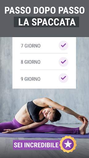 Esercizi di stretching - fare le spaccata a casa screenshot 3