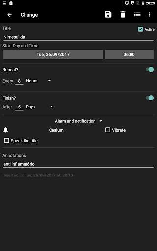 APR Alarm and pill reminder скриншот 9