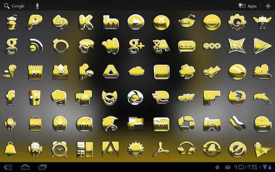 Next Launcher Theme Yellow G screenshot 7