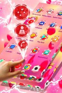 Pink Floating Hearts Launcher screenshot 4