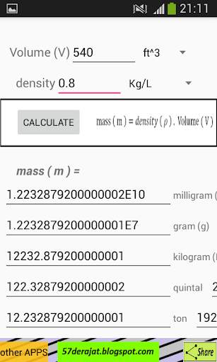 Density Calculator screenshot 2