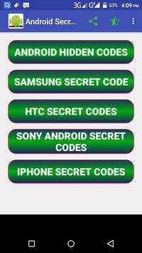Android Secret Codes.all mobil phone screenshot 1