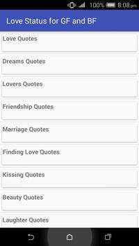 Love Status & Quotes GF & BF screenshot 1