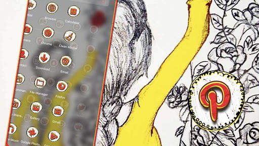 Girl Sketch Launcher Theme screenshot 3